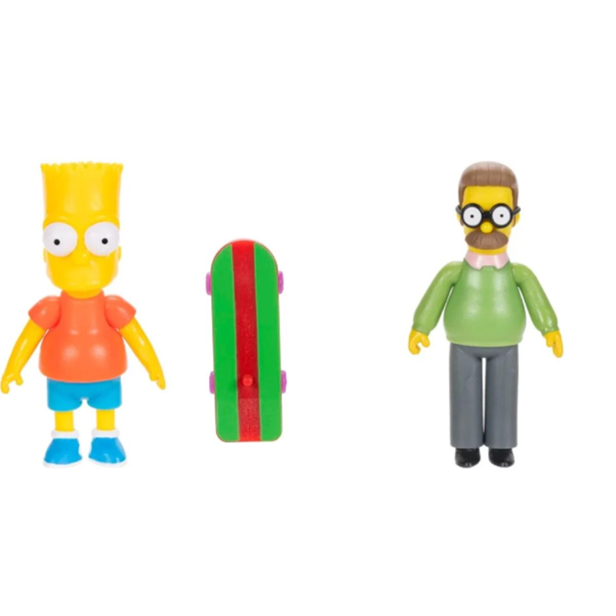 JAKKS PACIFIC - Figuras Los Simpsons Set Bart Y Ned 7 Cm Altura