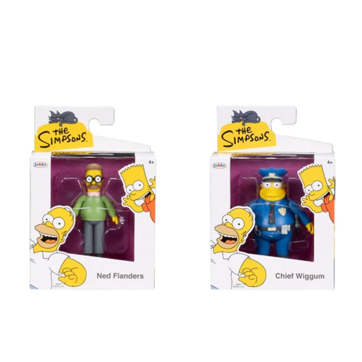 JAKKS PACIFIC - Figuras Los Simpsons Set Ned Y Jefe Gorgory 7 Cm