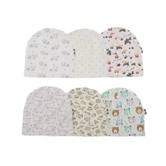 GENERICO - 5 gorros de algodón para bebés