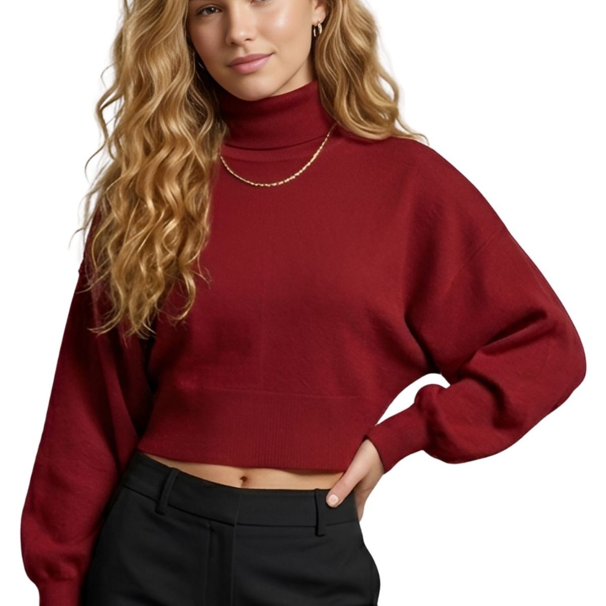 LOOK SHOP - Sweater Mujer Cuello Redondo Otoño Invierno Colores. 5116
