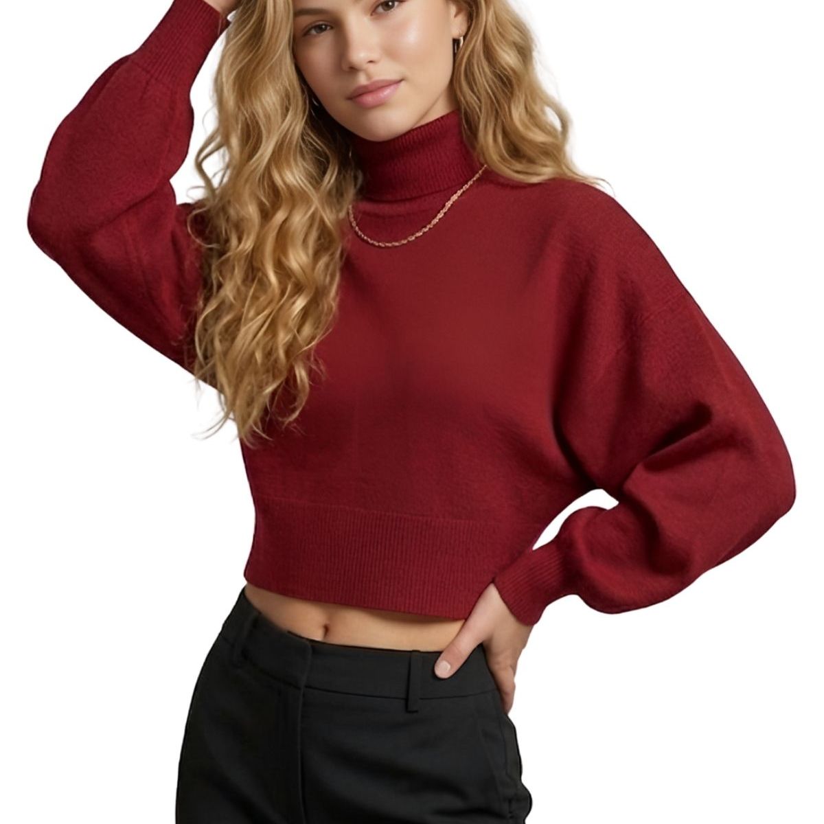 LOOK SHOP - Sweater Mujer Cuello Redondo Otoño Invierno Colores. 5116
