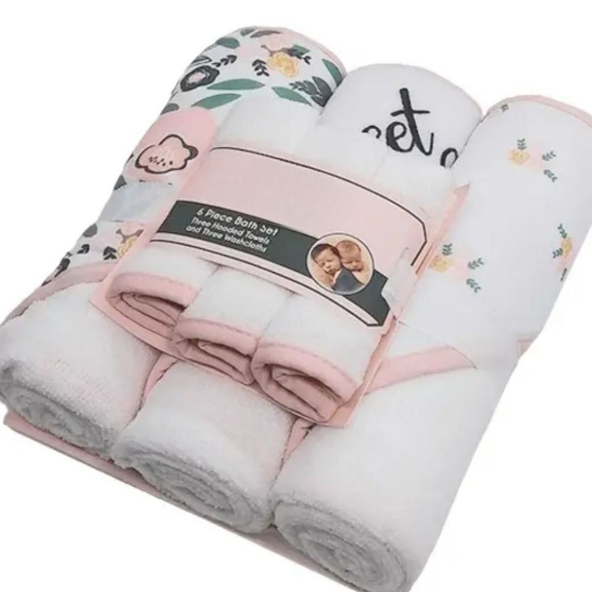 GENERICO - Toallas Baño Bebé 0-24 Meses Con Capucha Pack Microfibra Algodón NIÑA