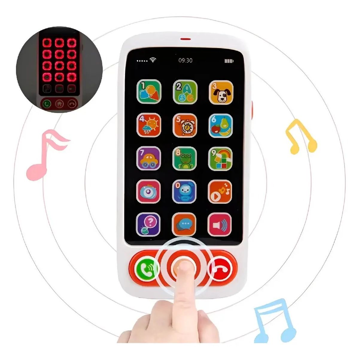 GENERICO - Celular Didáctico De Juguete Musical Con Luces Y Sonidos