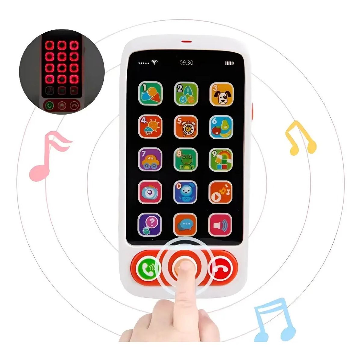 GENERICO - Celular Didáctico De Juguete Musical Con Luces Y Sonidos