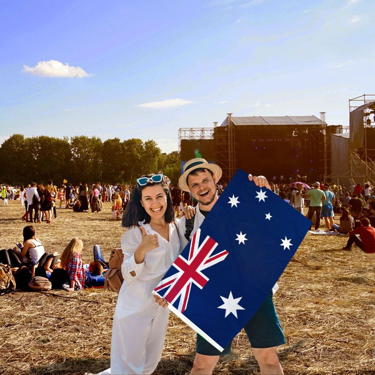 GENERICO - Bandera de Australia de 150cm x 90cm de Poliéster