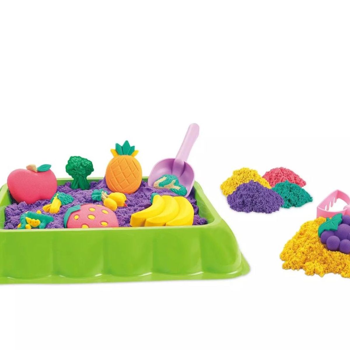 GENERICO - Set Arena Kinésica con Moldes Frutas y Verduras