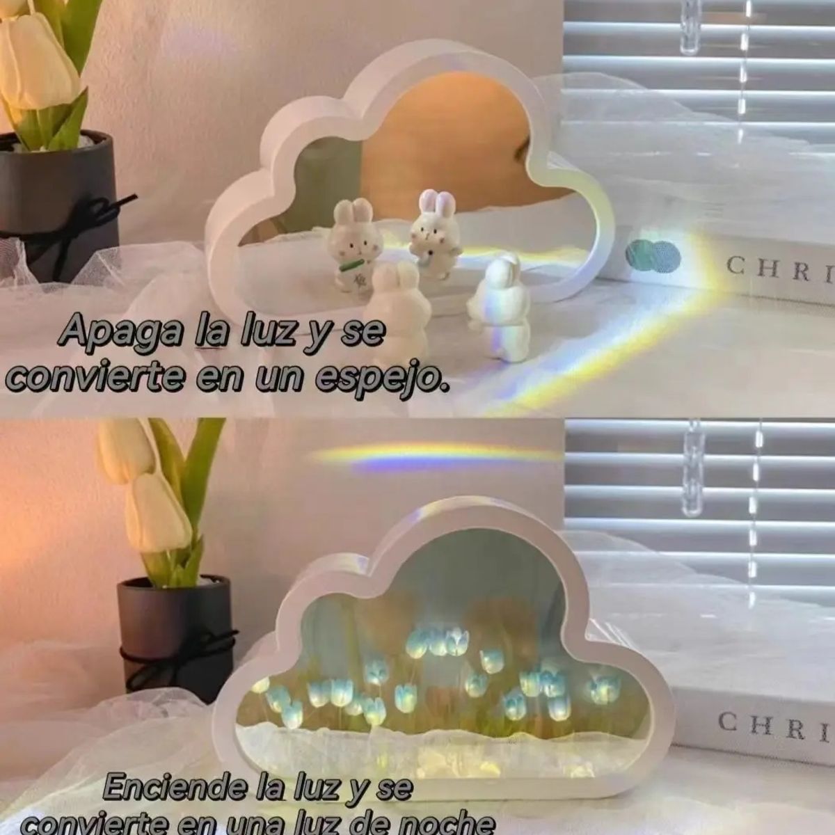 GENERICO - Tulipán Nube Lamparita Luces Decoración Hogar