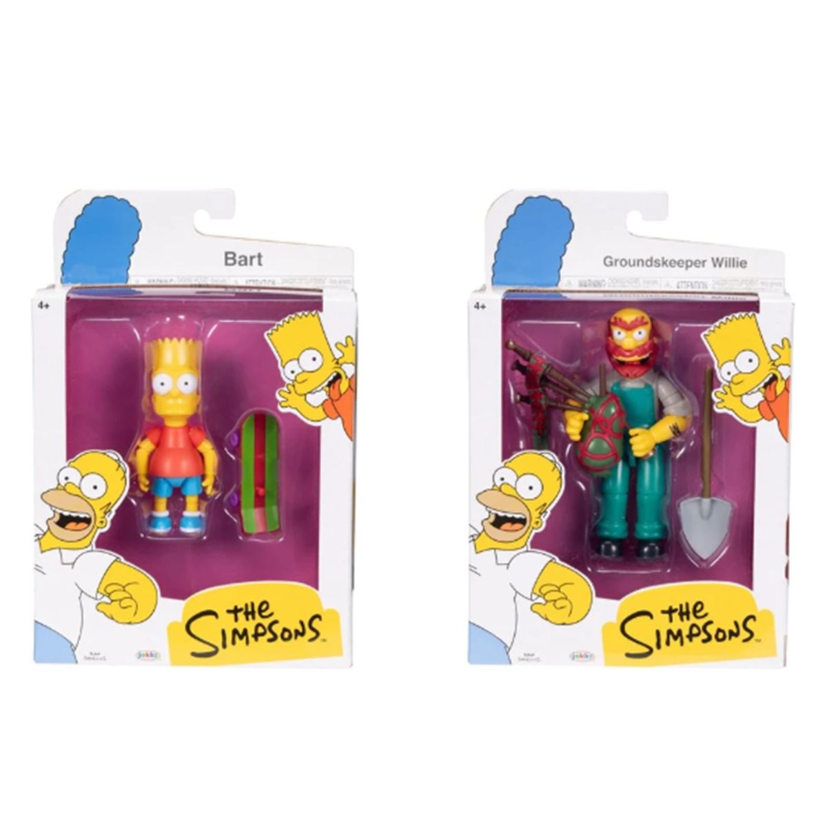 JAKKS PACIFIC - Figuras Los Simpsons Set De Bart Y Jardinero Willie 12 Cm De Altura