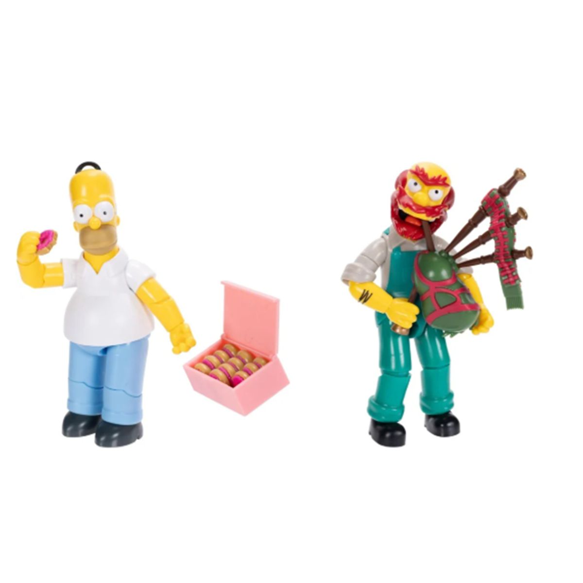 JAKKS PACIFIC - Figuras Los Simpsons Set De Homero Y Jardinero Willie 12 Cm