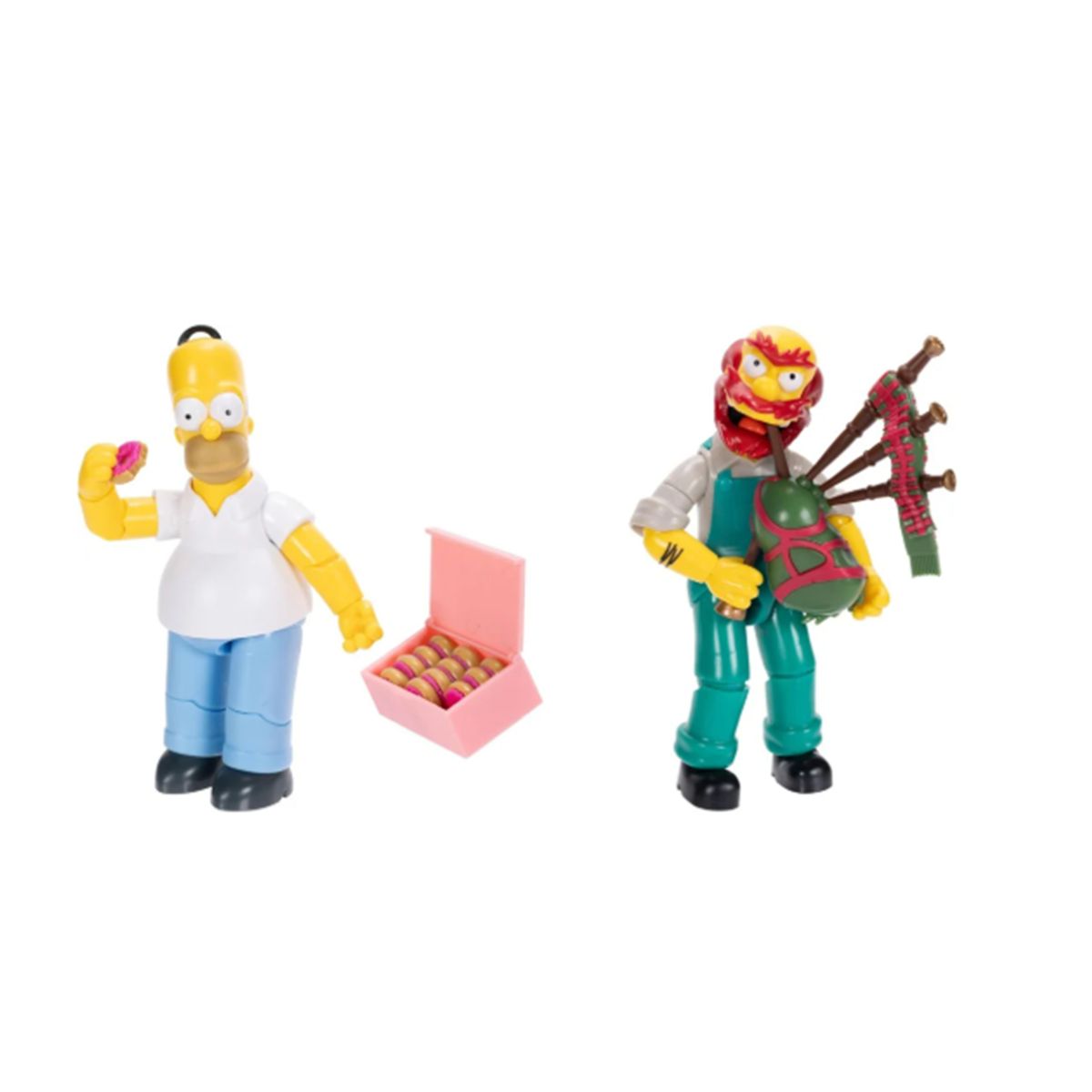JAKKS PACIFIC - Figuras Los Simpsons Set De Homero Y Jardinero Willie 12 Cm