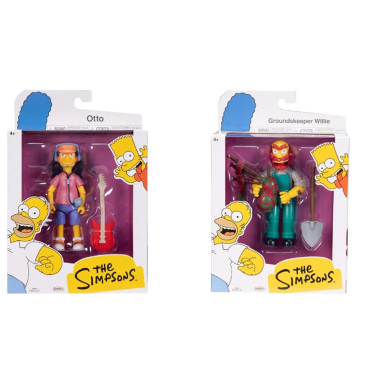 JAKKS PACIFIC - Figuras Los Simpsons Set De Otto Y Jardinero Willie 12 Cm