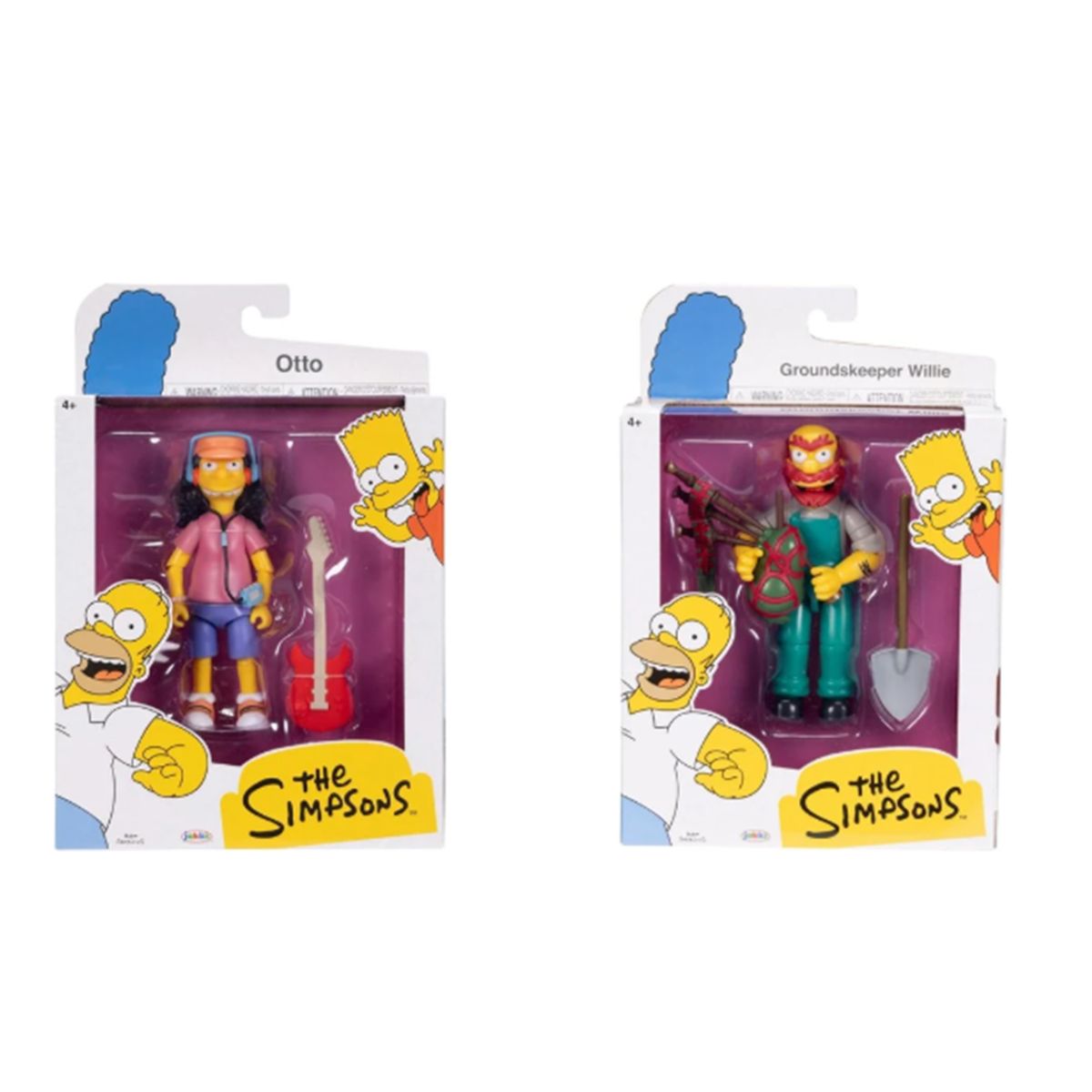 JAKKS PACIFIC - Figuras Los Simpsons Set De Otto Y Jardinero Willie 12 Cm
