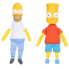 JAKKS PACIFIC - Peluche Los Simpsons Set Bart Y Homero 30 Cm Altura