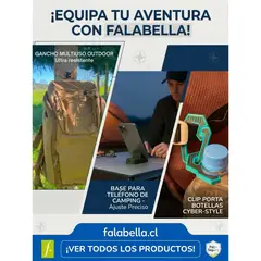 GENERICO - Pack Outdoor 3 en 1: Soporte Celular + Clip Botella + Gancho Mochila - Compacto y Resistente