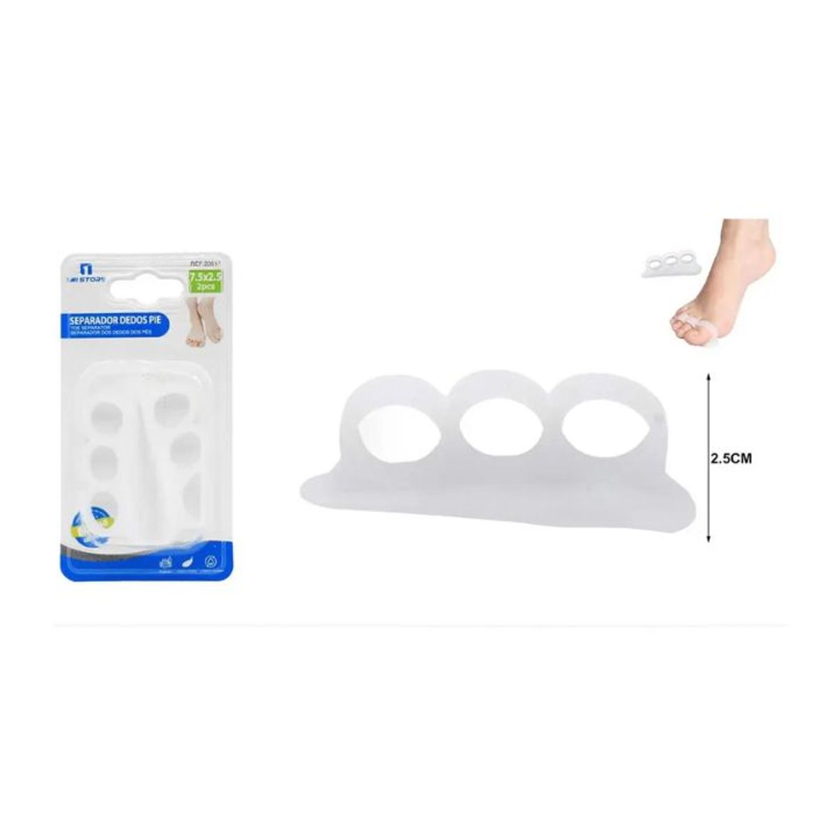 GENERICO - Separador de Dedos de Gel de Silicona - Corrector de Alineación y Alivio de Presión