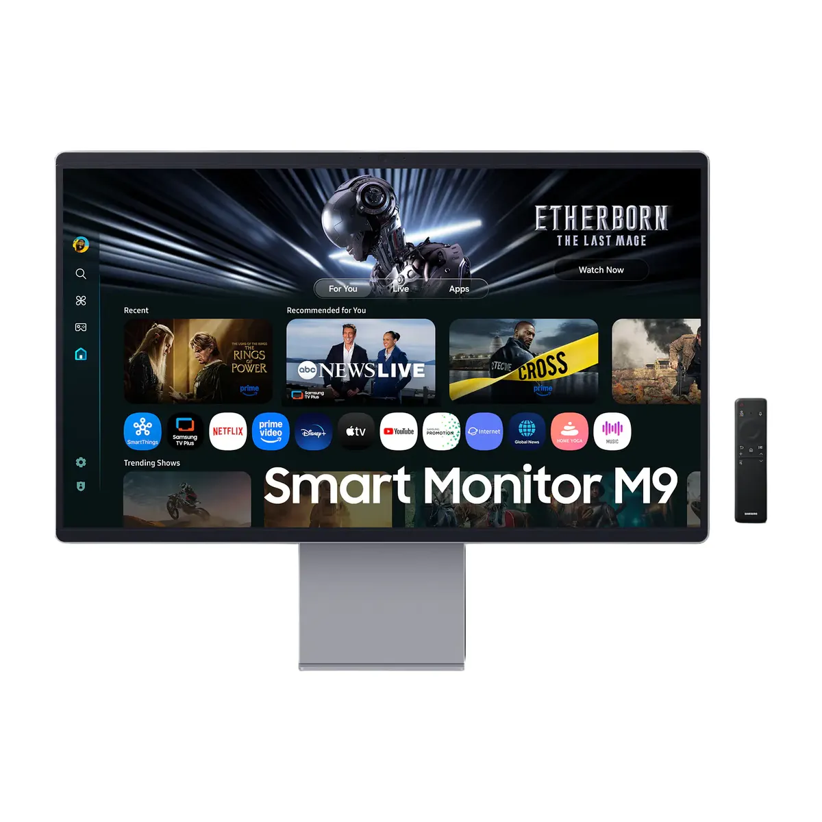 SAMSUNG - Samsung Smart M9 Monitor 32" 4K OLED 165Hz Smart TV AI Cámara HDMI 2.1 USB-C Wi-Fi 5