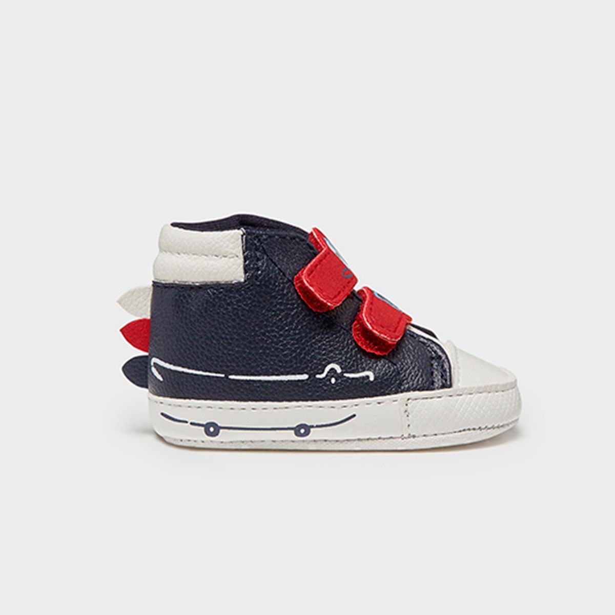 BBPRO - DEPORTIVAS NIÑO BLANCAS CON AZUL 5-7 Meses