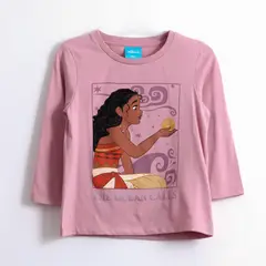 DISNEY - Polera Manga Larga Niña Moana Rosado