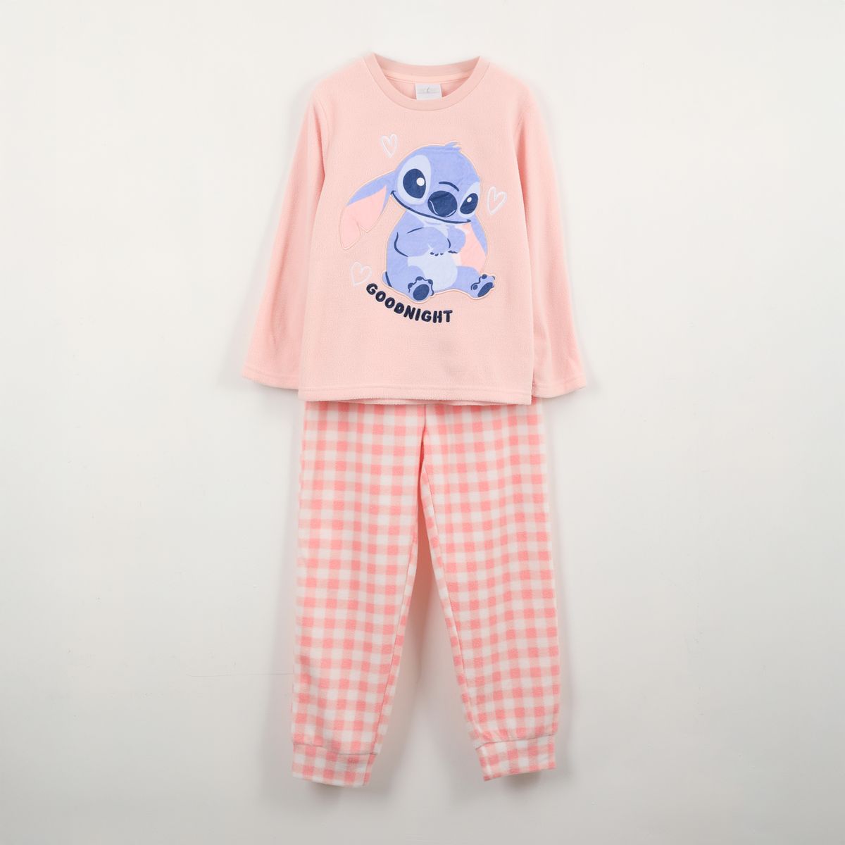 DISNEY - Pijama Manga Larga Juvenil Goodnight Lilo Stitch Rosa Disney