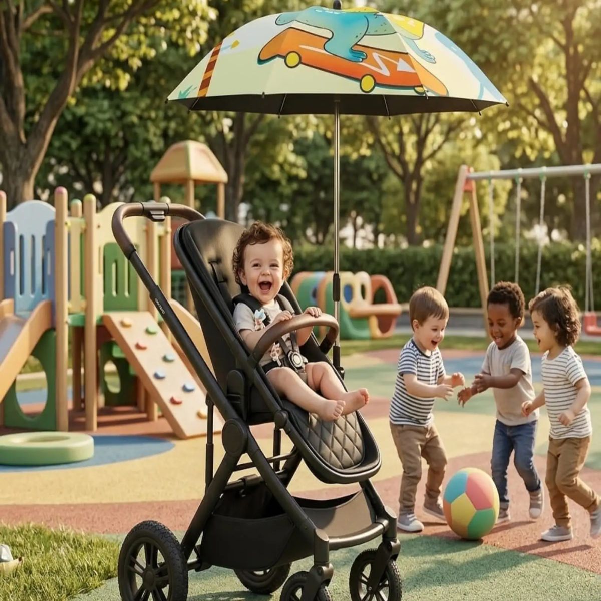 GENERICO - Parasol Universal para Cochecito Bebé Flexible con Filtro UV Premium