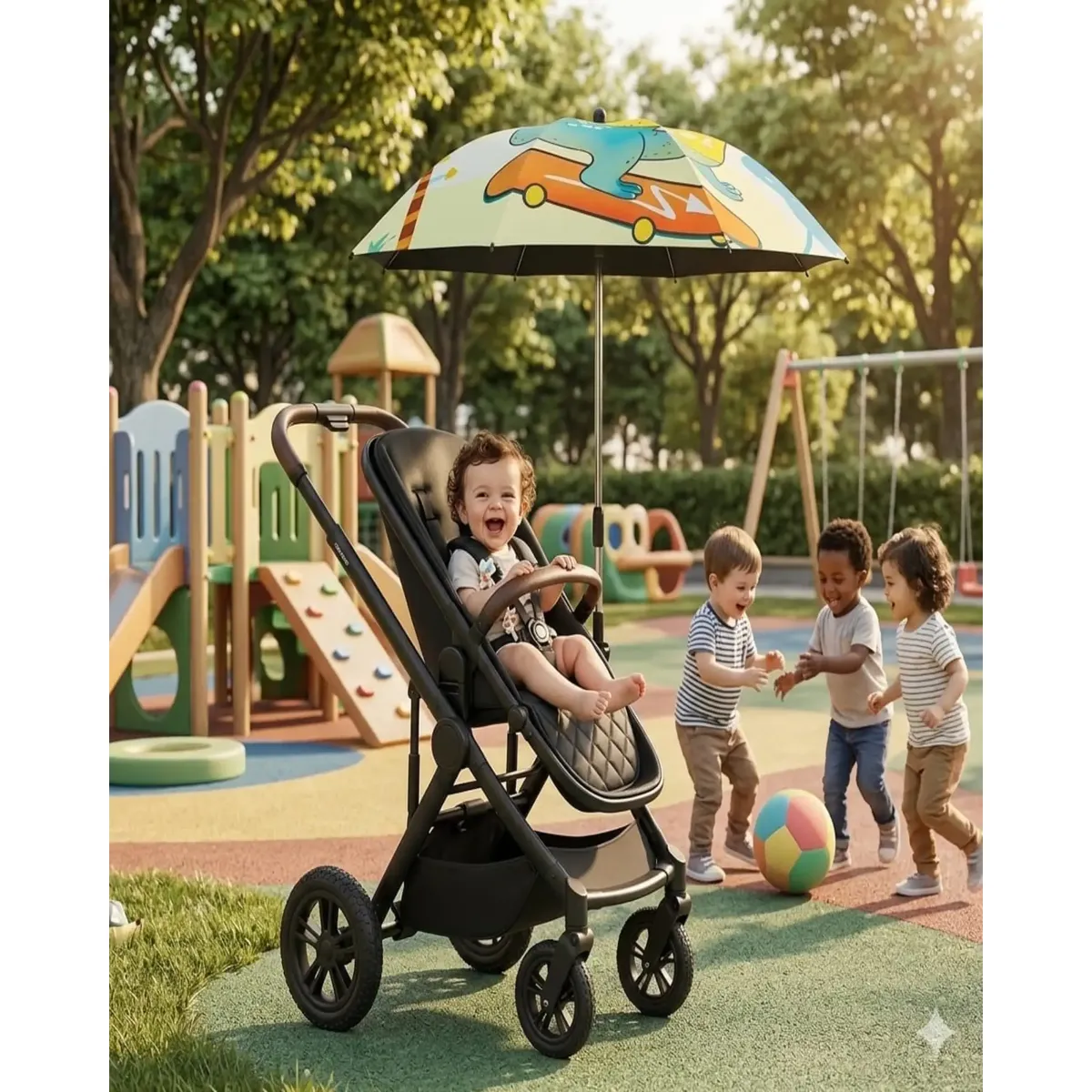 GENERICO - Parasol Universal para Cochecito Bebé Flexible con Filtro UV Premium