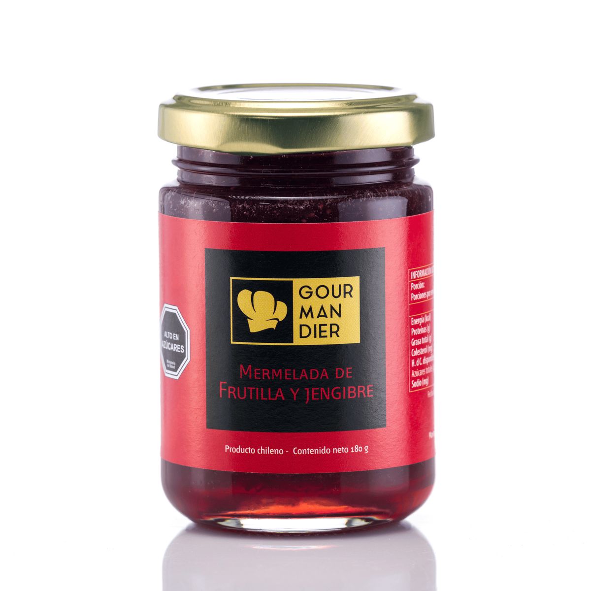 GOURMANDIER - Gourmandier - Mermelada frutilla & jengibre - 156 mL