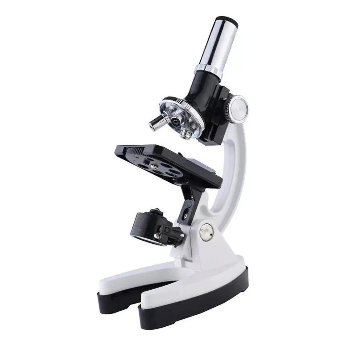 GENERICO - Microscopio + Kit De Accesorios 1200x Maletin Plastico Blanco BELUG