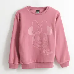 DISNEY - Polar Niña Diseño Frontal Minnie Mouse Rosado