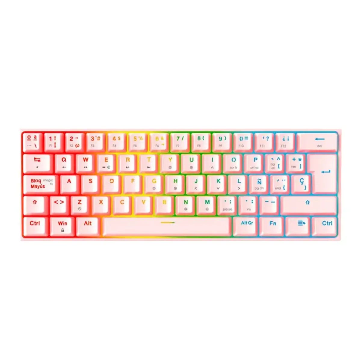 FANTECH - Teclado Mecánico al 60% Fantech MAXFIT61 MK857 Sakura Edition