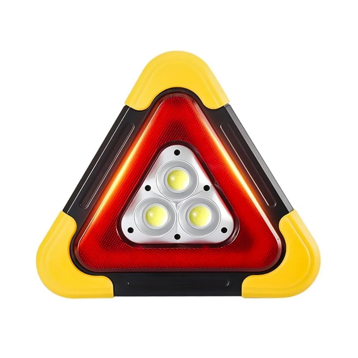 MOVI - Señal de Advertencia Triangular 3 en 1 Solar y Recargable