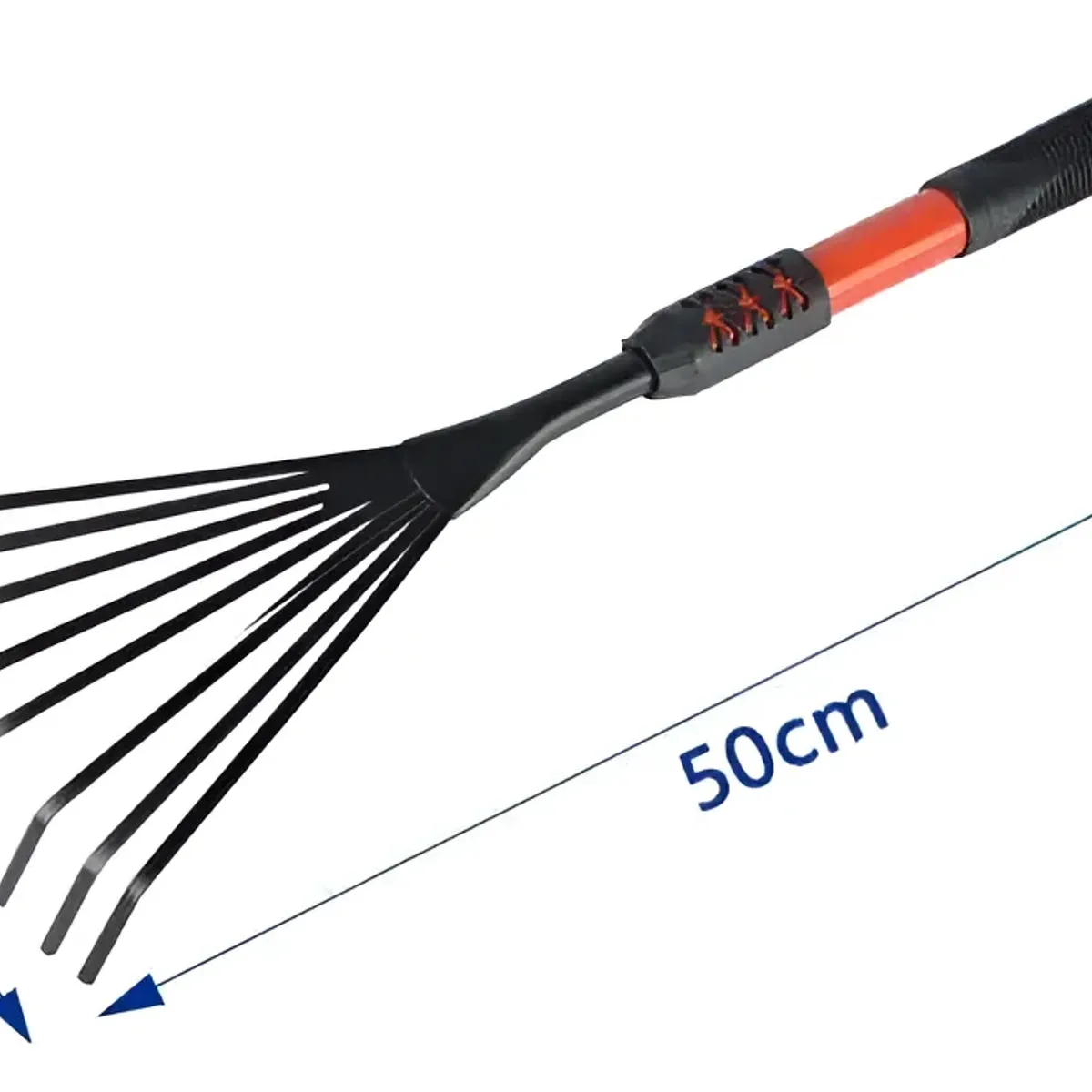 GENERICO - Rastrillo De Mano Jardín 9 Dientes Metálico 50cm