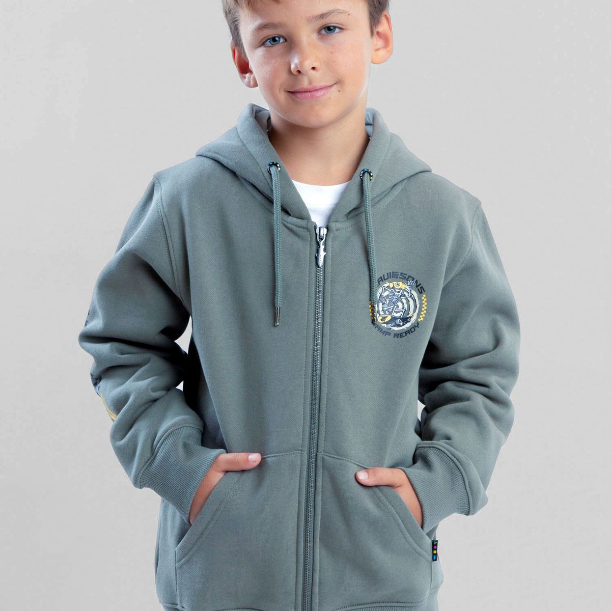 MAUI AND SONS - Poleron FZ Windpath Verde Infantil Maui And Sons