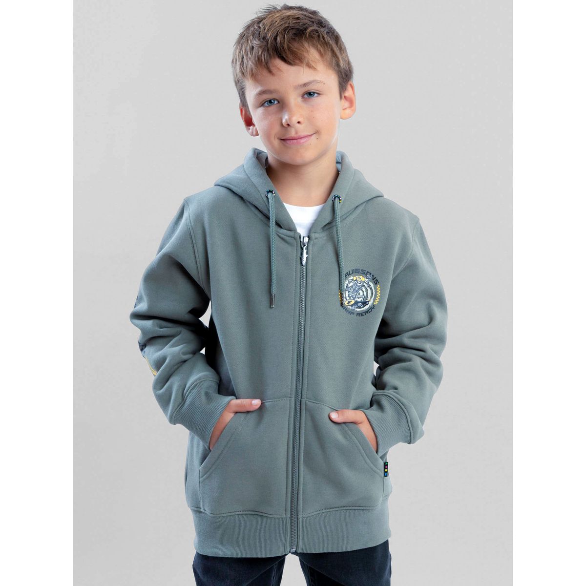 MAUI AND SONS - Poleron FZ Windpath Verde Infantil Maui And Sons