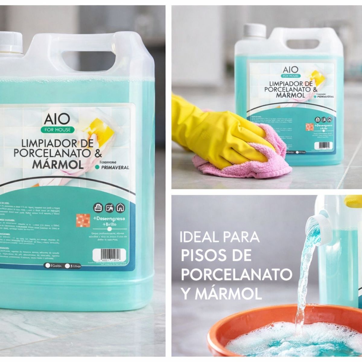 GENERICO - Limpiador De Piso Cerámico, Porcelanato & Mármol 5 Litros