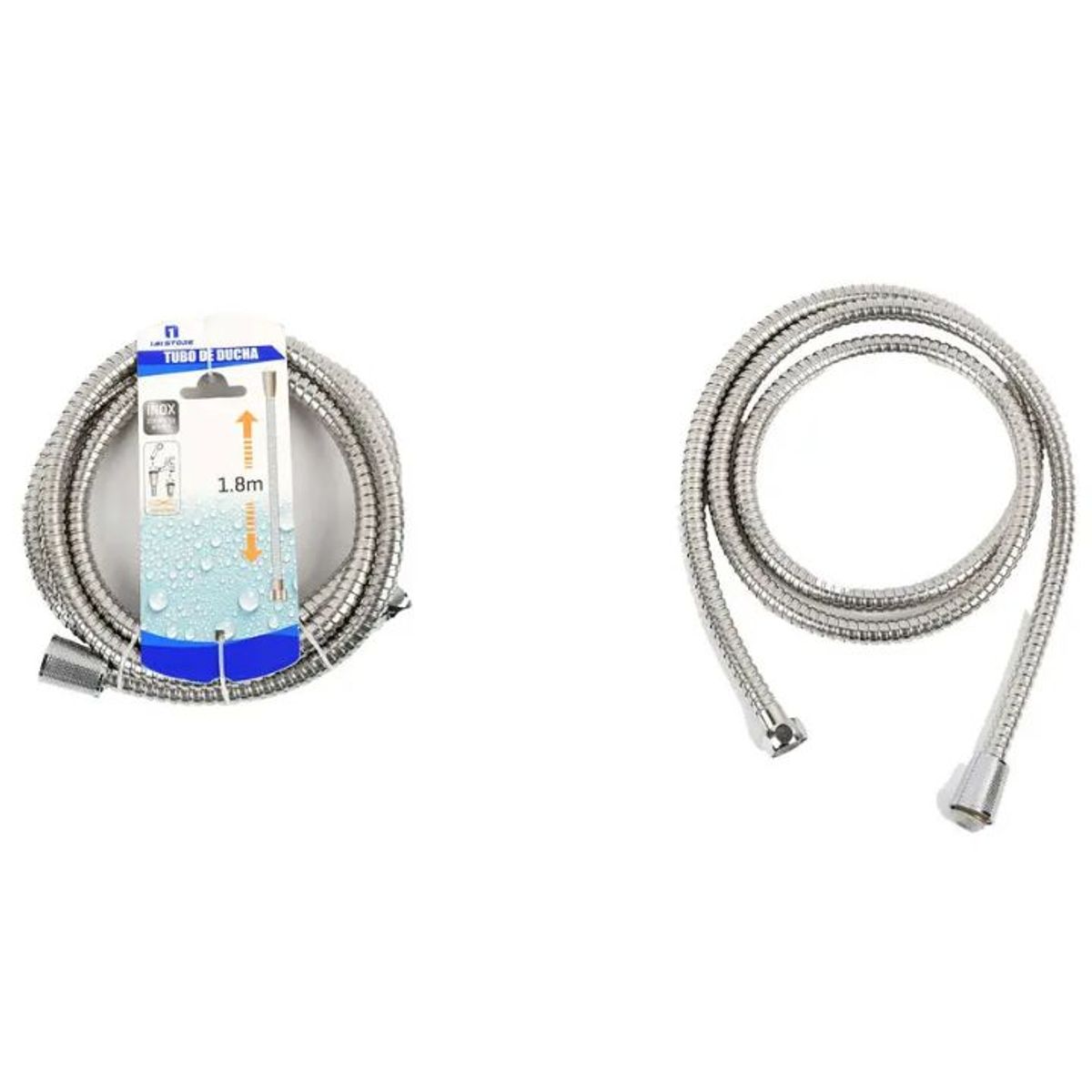 GENERICO - Manguera De Ducha Flexible 1,8M - Acero Inoxidable - Longitud Extra Universal
