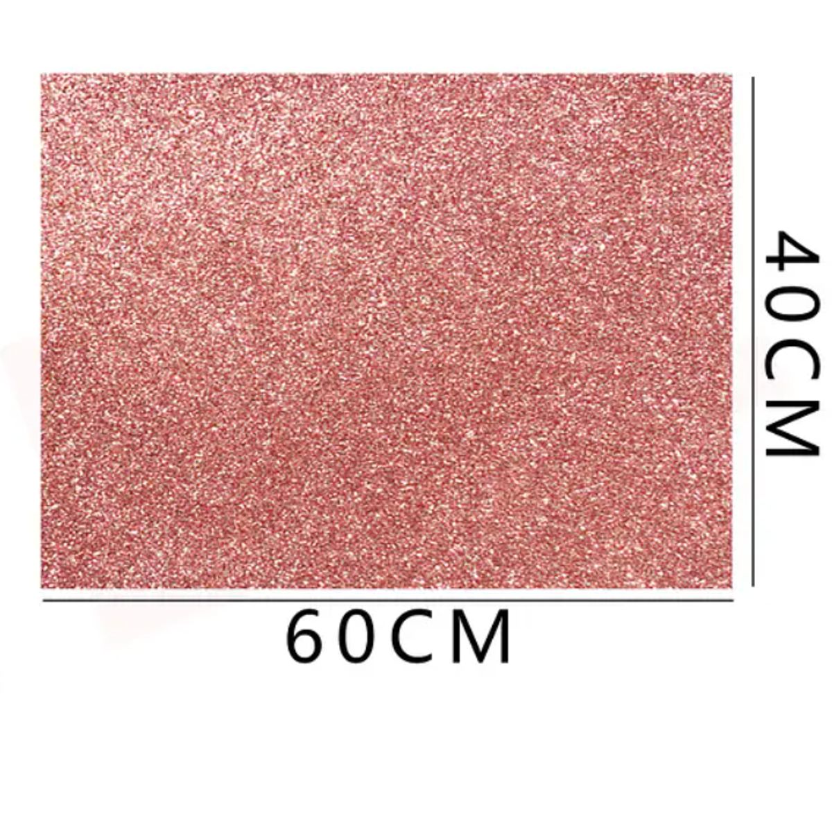 GENERICO - Goma Eva Glitter Oro Rosa Brillo 60x40 Cm Pack 10