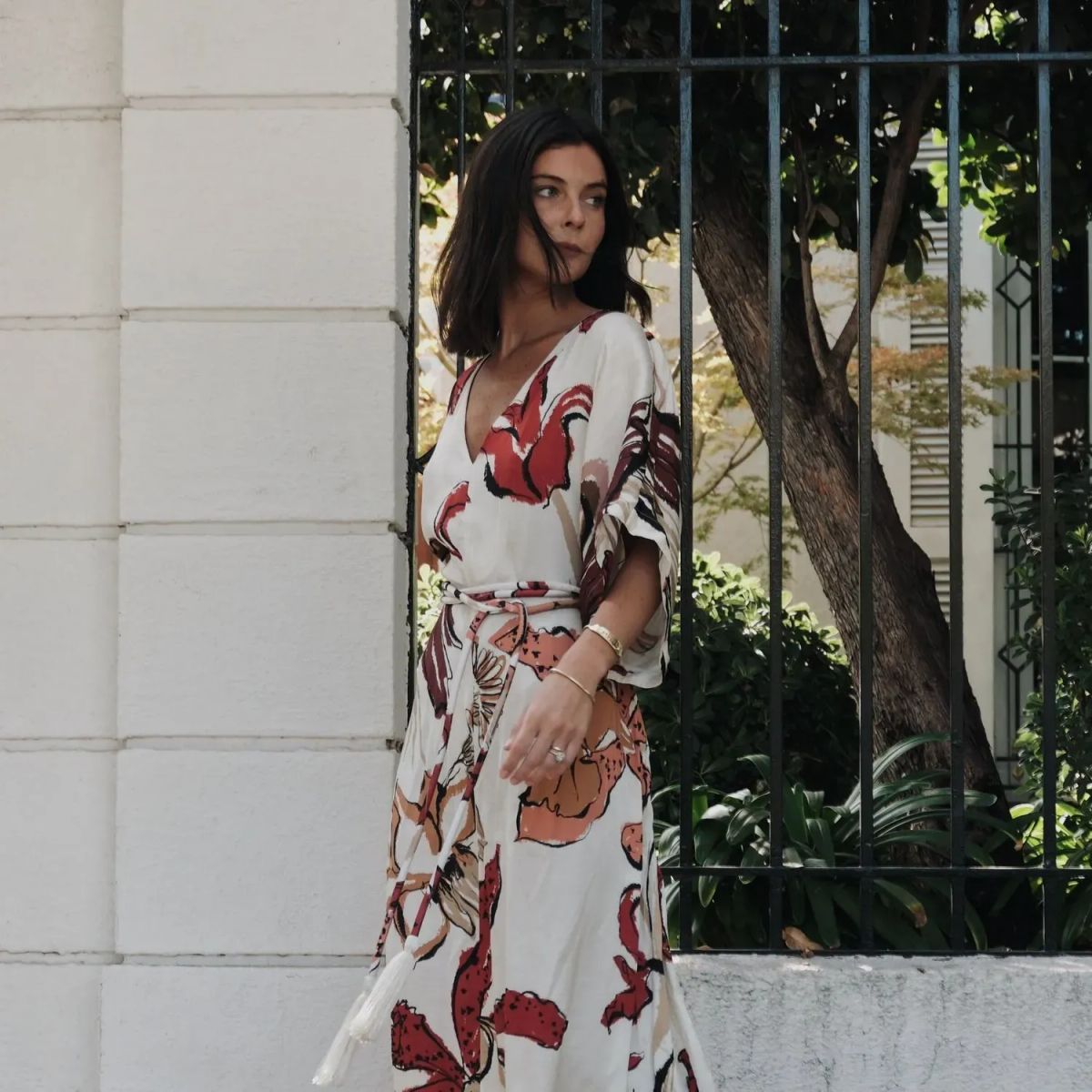 PADOVA - Vestido Lírica Marfil Burdeo Mujer