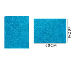 GENERICO - Goma Eva Glitter Celeste Brillo 60x40 Cm Pack 10