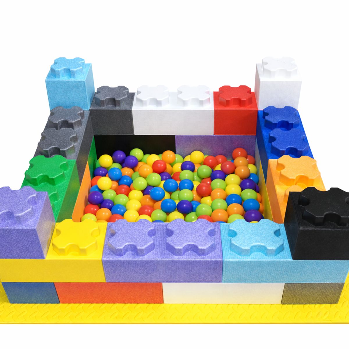 GENERICO - Bloques De Espuma De Construccion Didactico 28un + 200 Pelotas