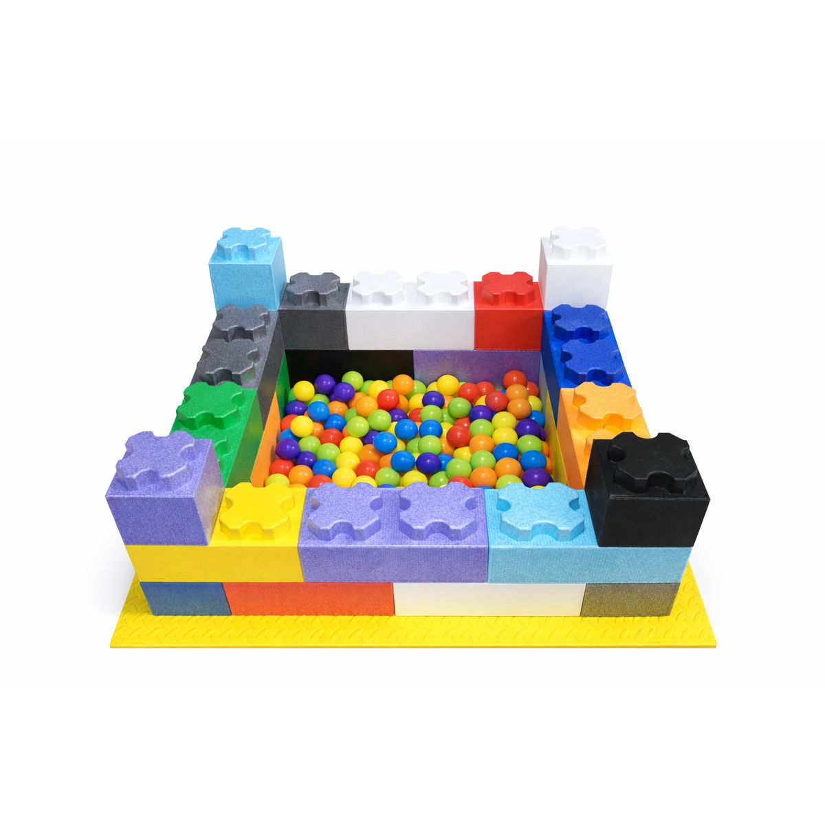 GENERICO - Bloques De Espuma De Construccion Didactico 28un + 200 Pelotas