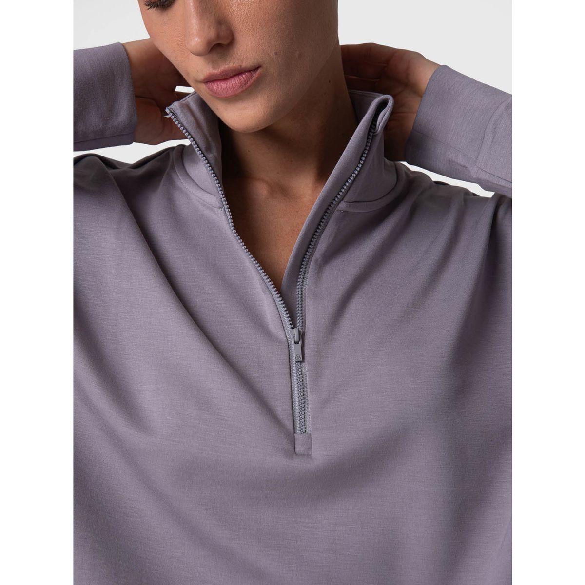 BSOUL - Poleron Mujer Half Zip Toledo Rec Gris BSOUL