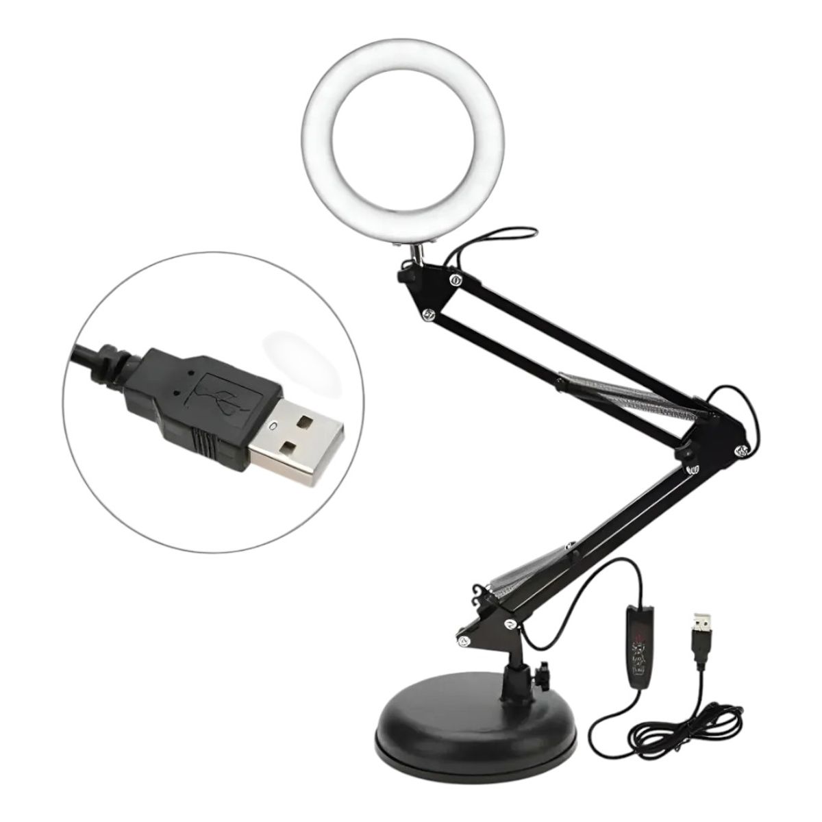 GENERICO - Lampara De Escritorio Mesa Articulada Led Usb Manicure