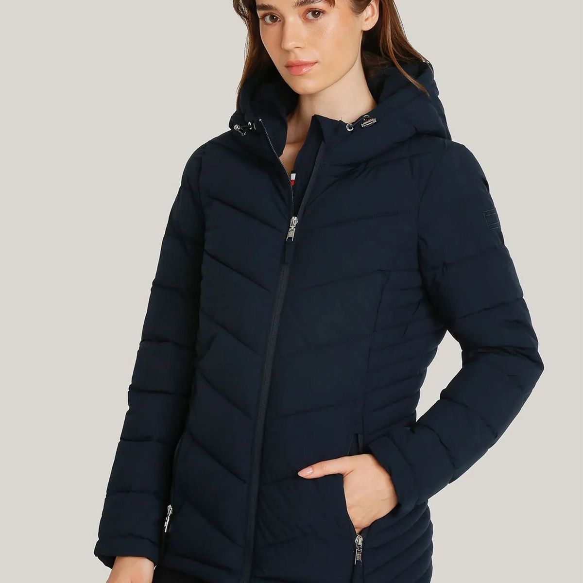 TOMMY HILFIGER - Parka Ligera Acolchada Azul Tommy Hilfiger