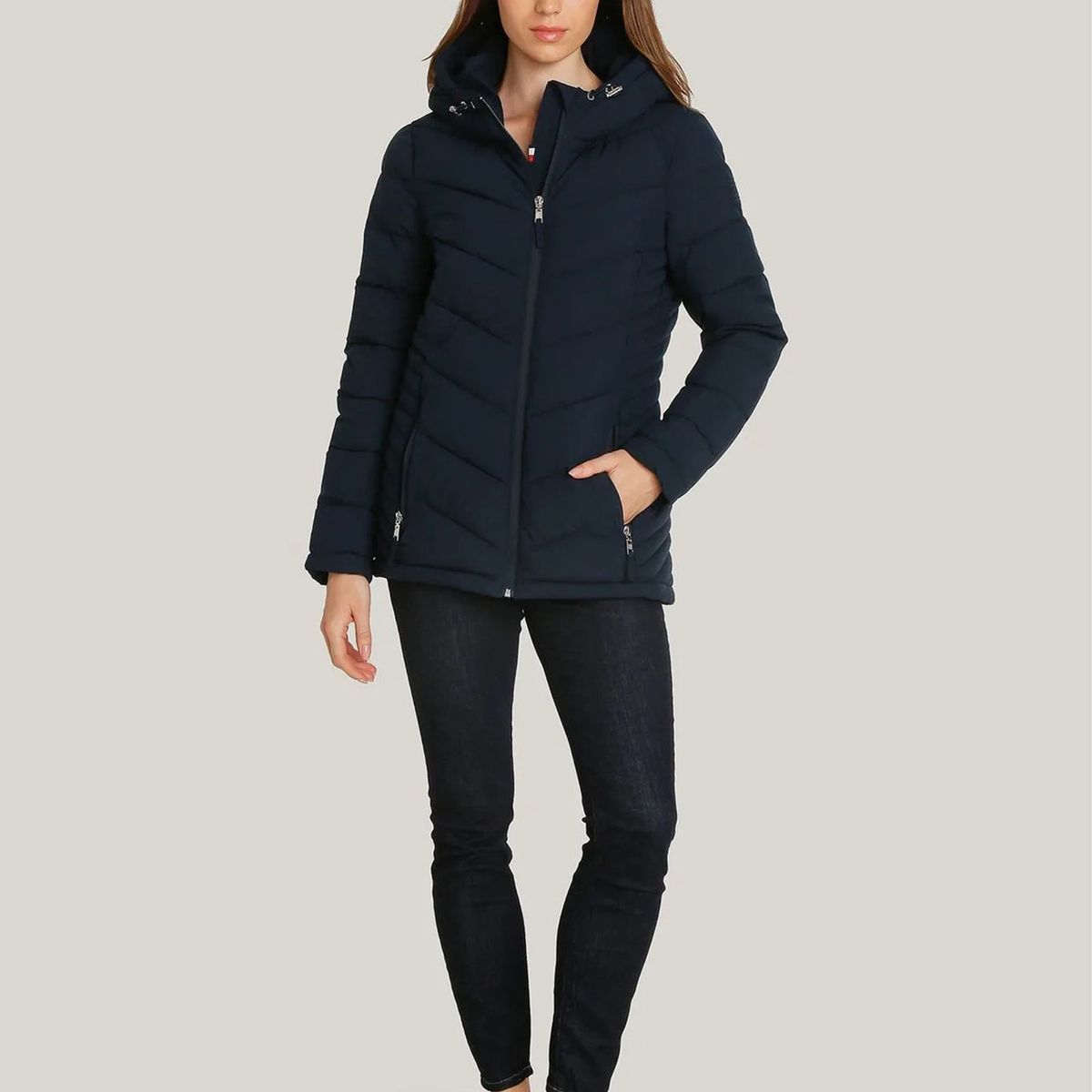 TOMMY HILFIGER - Parka Ligera Acolchada Azul Tommy Hilfiger