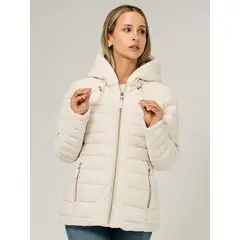 TOMMY HILFIGER - Parka Ligera Acolchada Beige