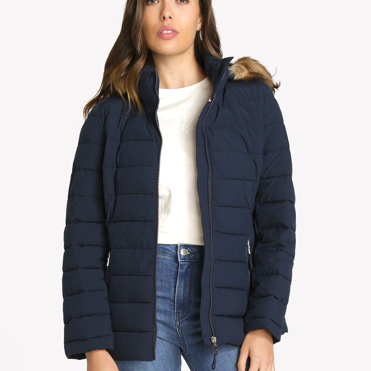 TOMMY HILFIGER - Parka Puffer Acolchada Azul Tommy Hilfiger