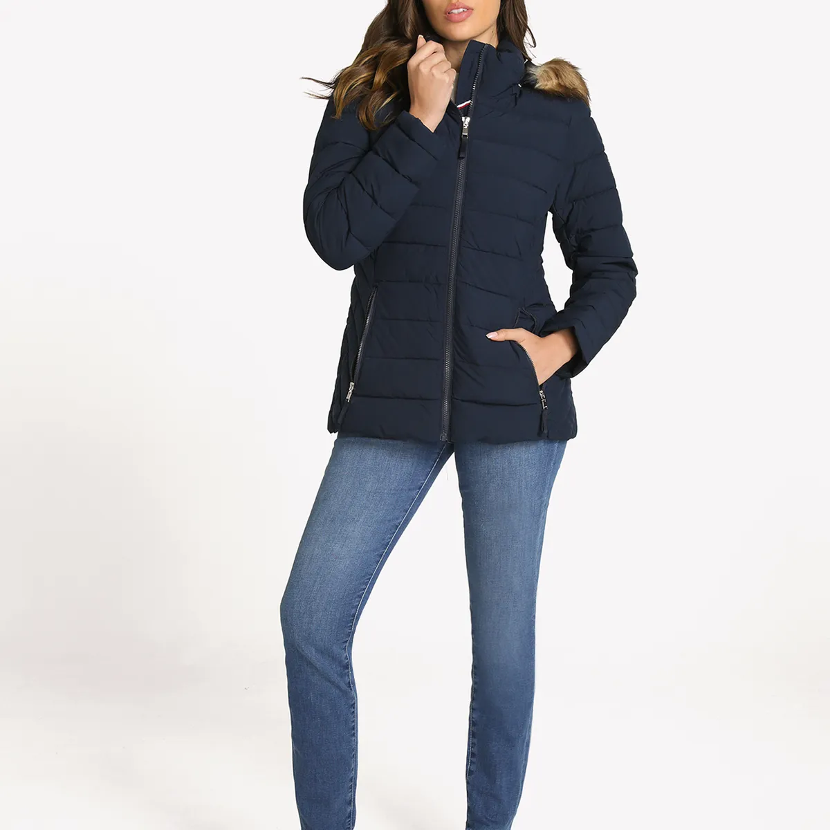 TOMMY HILFIGER - Parka Puffer Acolchada Azul Tommy Hilfiger