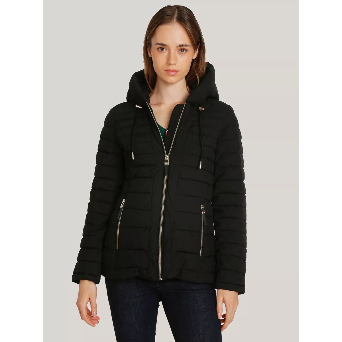 TOMMY HILFIGER - Parka Ligera Acolchada Negro Tommy Hilfiger