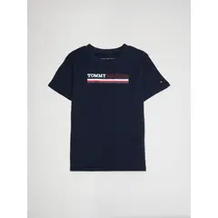 TOMMY HILFIGER - Polera Con Logo Signature Azul