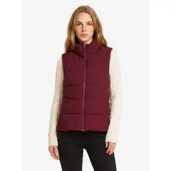 TOMMY HILFIGER - Parka Vest De Cuello Alto Burdeo